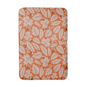 Oranje val bladeren & eikels patroon badmat (Voorkant Verticaal)