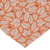 Oranje val bladeren & eikels patroon korte tafelloper (Hoek)