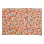 Oranje val bladeren & eikels patroon kussensloop (Voorkant)