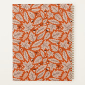 Oranje val bladeren & eikels patroon planner (Achterkant)