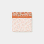 Oranje val bladeren & eikels patroon post-it® notes (Voorkant)