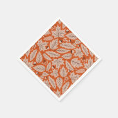 Oranje val bladeren & eikels patroon servet (Hoek)