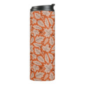 Oranje val bladeren & eikels patroon thermosbeker (Gedraaid links)