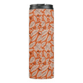Oranje val bladeren & eikels patroon thermosbeker (Achterkant)