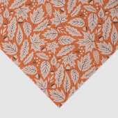 Oranje val bladeren & eikels patroon tissuepapier (Detail)