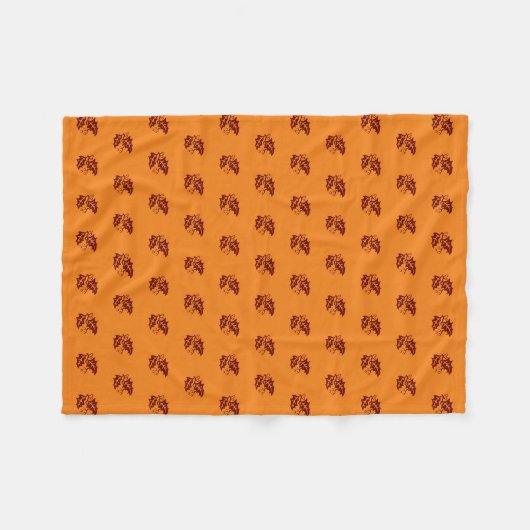 Oranje val laat rotsherfst fleece deken (Voorkant (Horizontaal))