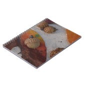 Oranje valbladeren en zuren notitieboek (Linkerzijde)