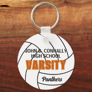 Oranje Varsity Volleybal Aangepast Hoger Onderwijs Sleutelhanger