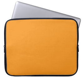 Oranje vaste kleur laptop sleeve
