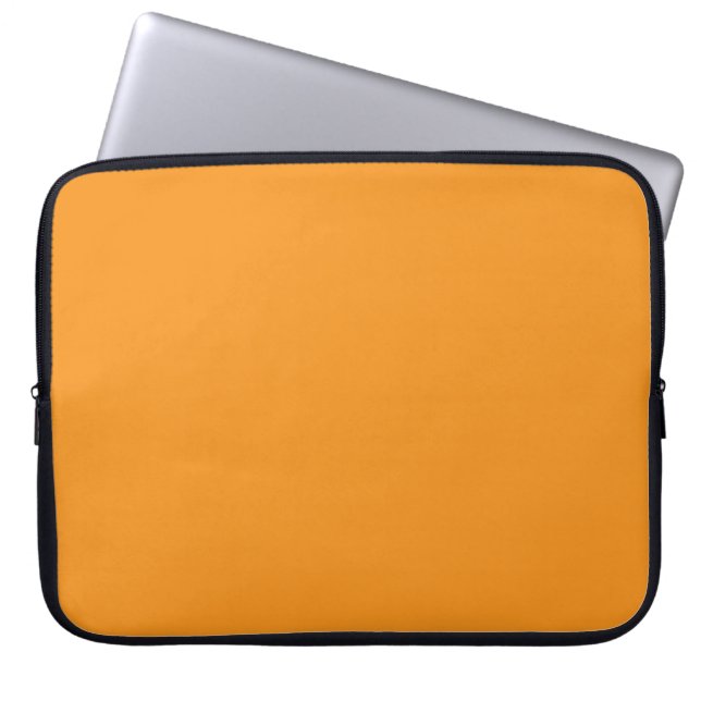 Oranje vaste kleur laptop sleeve (Voorkant)