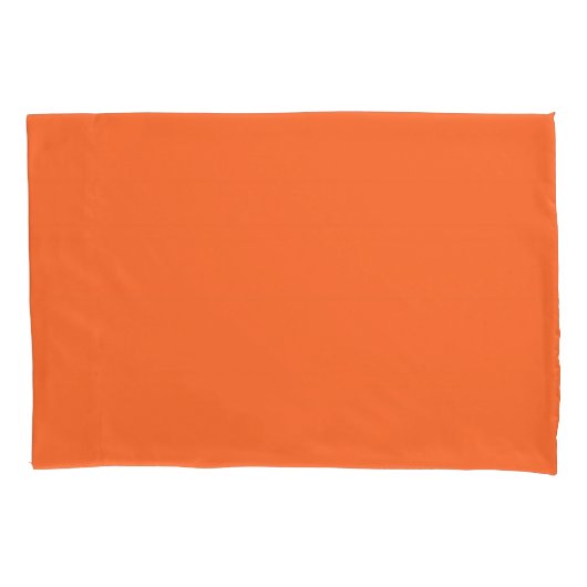 Oranje vaste kleuren verbranden kussensloop (Voorkant)