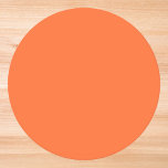 Oranje vaste kleuren verbranden ronde kartonnen onderzetter<br><div class="desc">Oranje vaste kleuren verbranden</div>