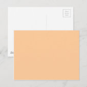 Oranje vaste kleuromslag briefkaart (Voorkant / Achterkant)