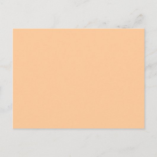 Oranje vaste kleuromslag briefkaart (Voorkant)