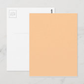 Oranje vaste kleuromslag briefkaart (Voorkant / Achterkant)