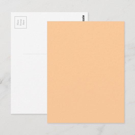 Oranje vaste kleuromslag briefkaart (Voorkant / Achterkant)