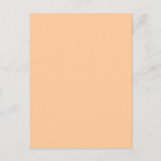 Oranje vaste kleuromslag briefkaart (Voorkant)