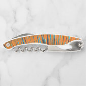 Oranje veelkleurig patroon kurkentrekker (Achterkant)