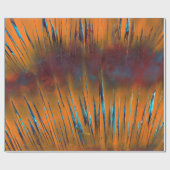 Oranje veelkleurige Abstracte stralen Cadeaupapier (Vlak)