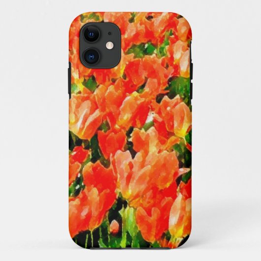Oranje veld van tulpen Case-Mate iPhone case (Achterkant)