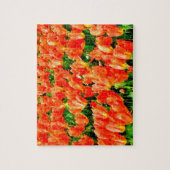 Oranje veld van tulpen legpuzzel (Verticaal)