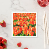Oranje veld van tulpen servet (Insitu)