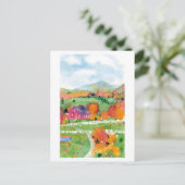 Oranje velden briefkaart (Staand voorkant)