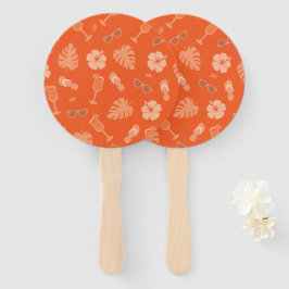 Oranje ventilatie handwaaier