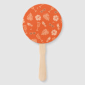 Oranje ventilatie handwaaier (Voorkant)