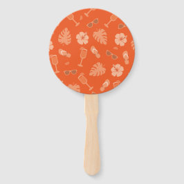 Oranje ventilatie handwaaier