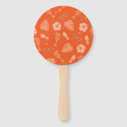 Oranje ventilatie handwaaier (Voorkant)