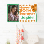 Oranje ventilator 30e foto van geboorte spandoek (Insitu)