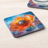 Oranje ventilator bier onderzetter (Linkerzijde)