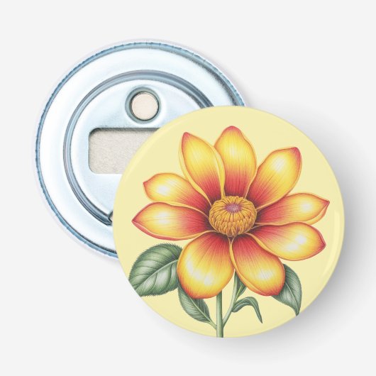 Oranje ventilator button flesopener (Voorkant)
