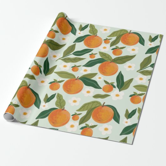 Oranje ventilator cadeaupapier (Uitgerold)