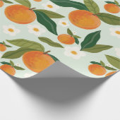 Oranje ventilator cadeaupapier (Hoek)