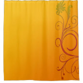 Oranje ventilator douchegordijn (Voorkant)