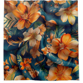 Oranje ventilator douchegordijn