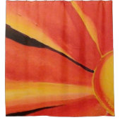 Oranje ventilator douchegordijn (Voorkant)