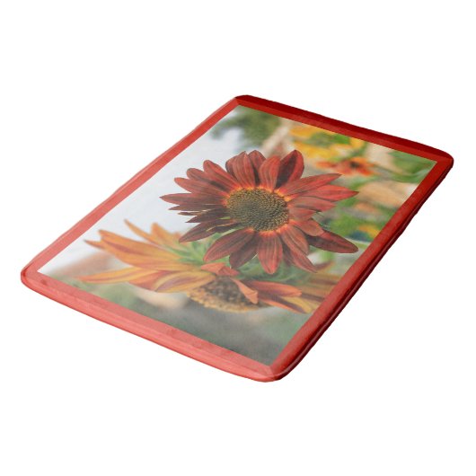 Oranje ventilator grote badmat (Gekanteld)