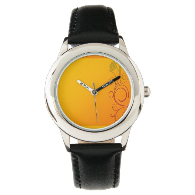 Oranje ventilator horloge (Voorkant)