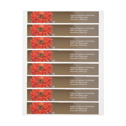 Oranje ventilator in Mason Jar Adreslabel Wikkel (Vel)