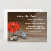 Oranje ventilator in Mason Jar Save the Date Aankondigingskaart (Voorkant / Achterkant)