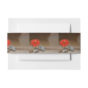 Oranje ventilator in Mason Jar Uitnodigingen Wikkel