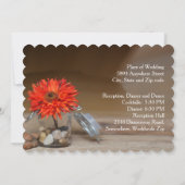 Oranje ventilator in Mason Jar Wedding Invitation Kaart (Achterkant)