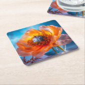 Oranje ventilator kartonnen onderzetters (Schuin)