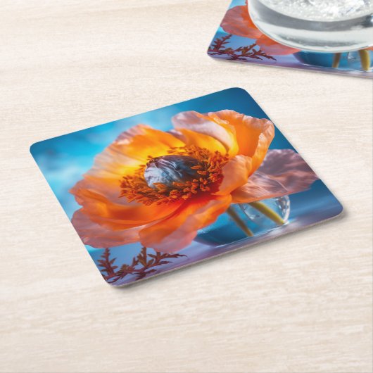 Oranje ventilator kartonnen onderzetters (Schuin)