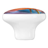 Oranje ventilator keramische knop (Zijkant)