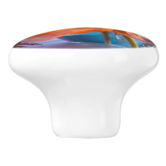 Oranje ventilator keramische knop (Zijkant)