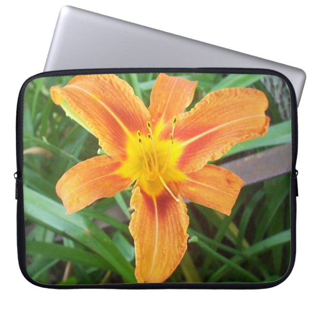 Oranje ventilator laptop sleeve (Voorkant)